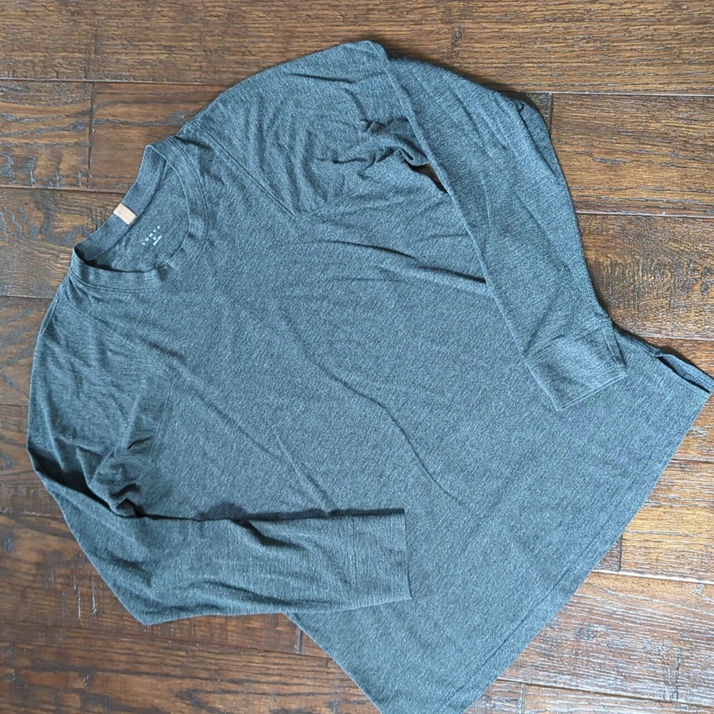 LLUNYA I Gray Grey Relaxed Good in Bed Crew Neck Long Sleeve Lounge Shirt, M - Picture 4 of 16